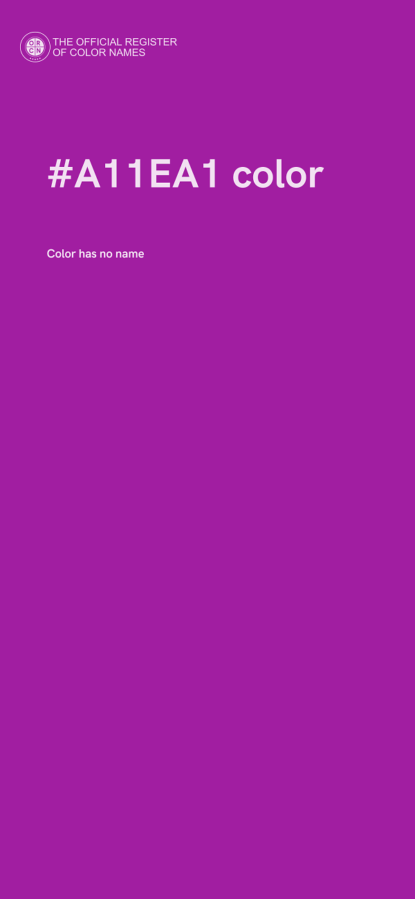 #A11EA1 color image