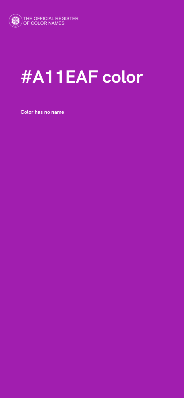 #A11EAF color image