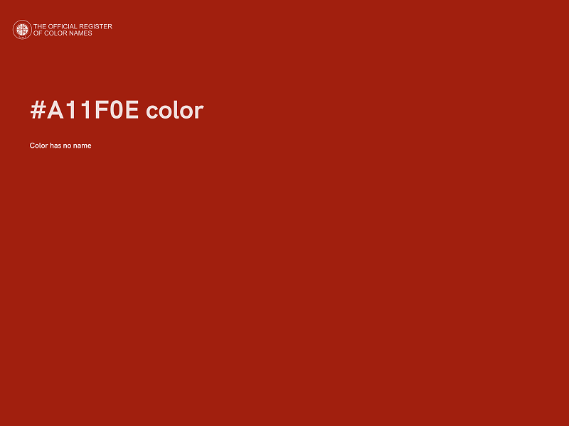 #A11F0E color image