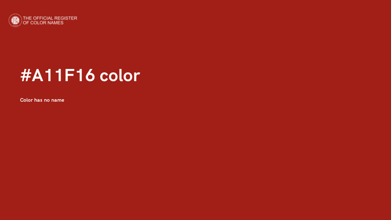 #A11F16 color image