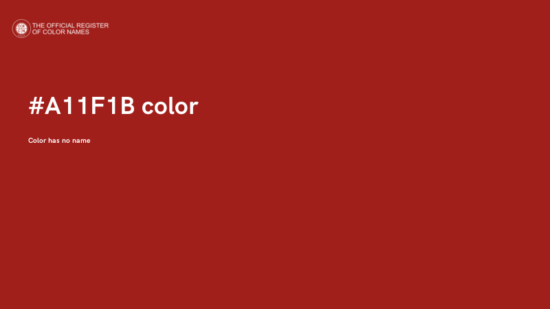 #A11F1B color image
