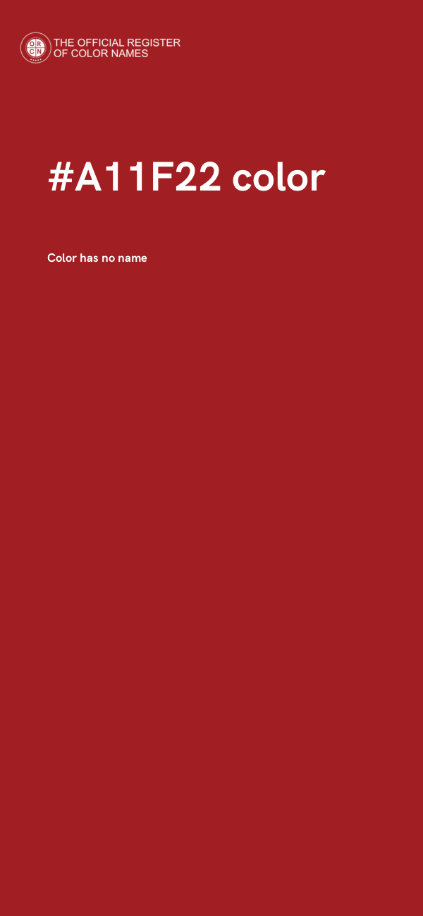 #A11F22 color image