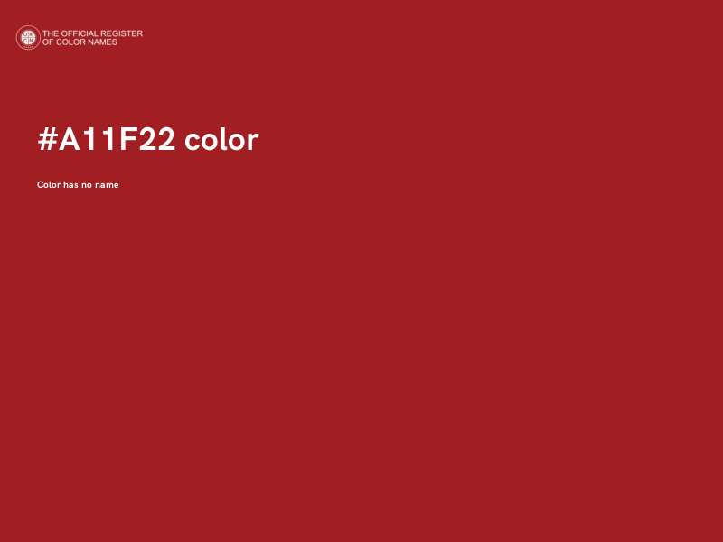#A11F22 color image