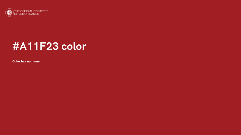 #A11F23 color image