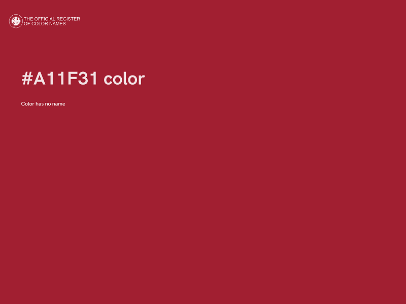 #A11F31 color image