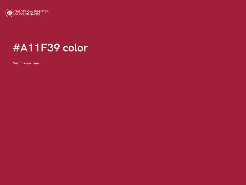 #A11F39 color image