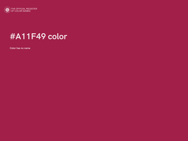 #A11F49 color image