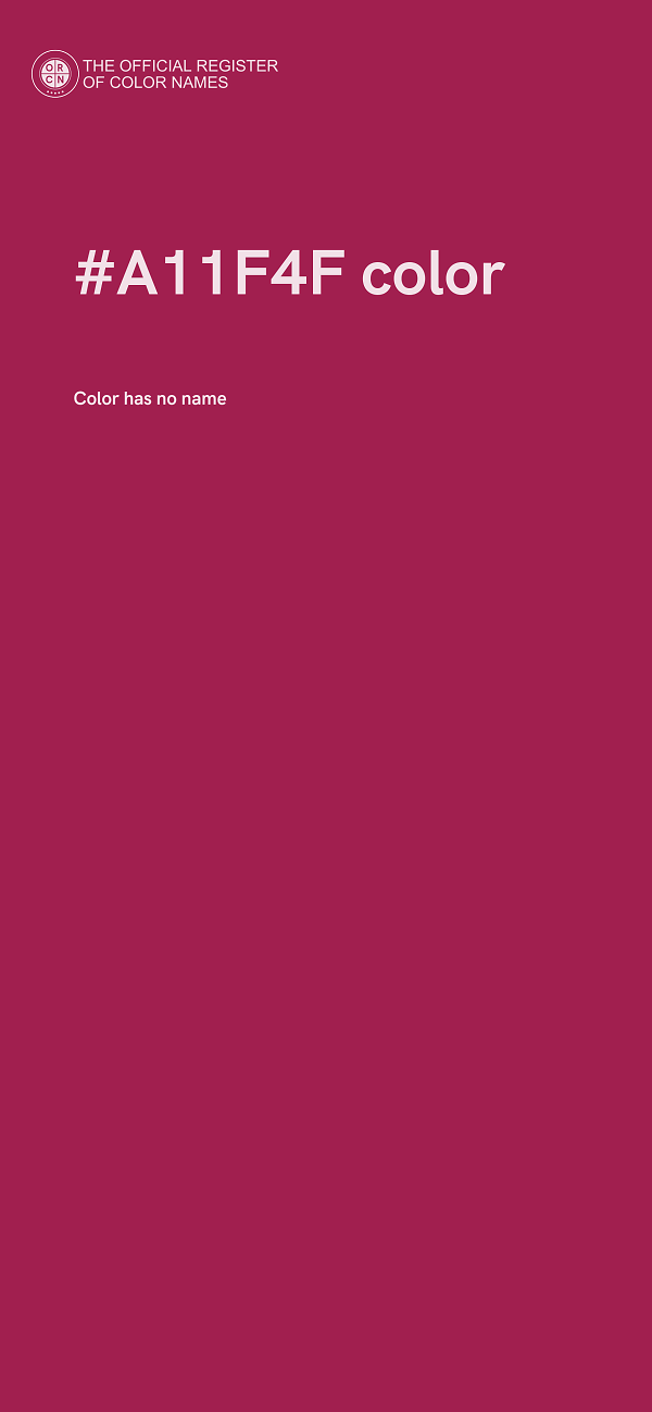 #A11F4F color image
