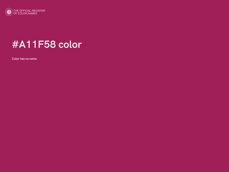 #A11F58 color image