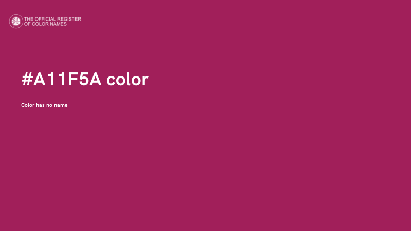 #A11F5A color image