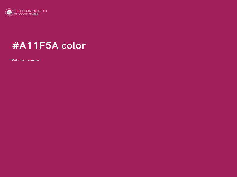 #A11F5A color image
