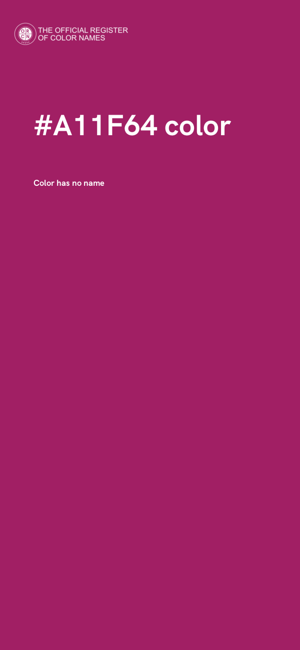 #A11F64 color image