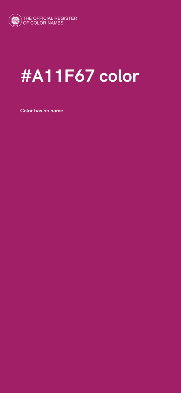 #A11F67 color image