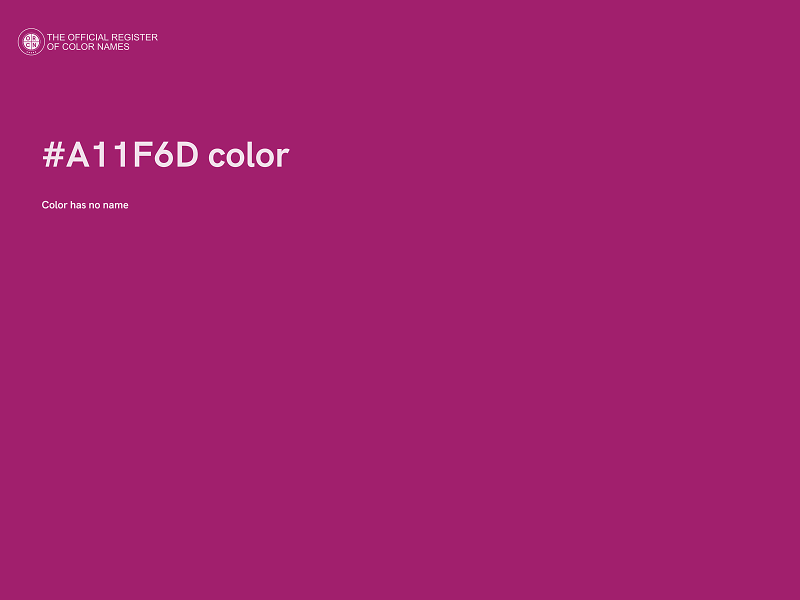 #A11F6D color image