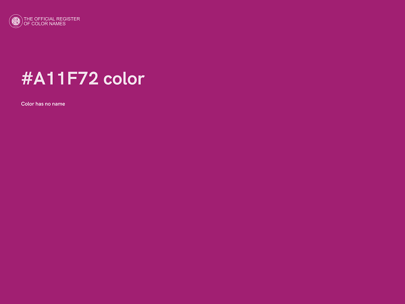 #A11F72 color image