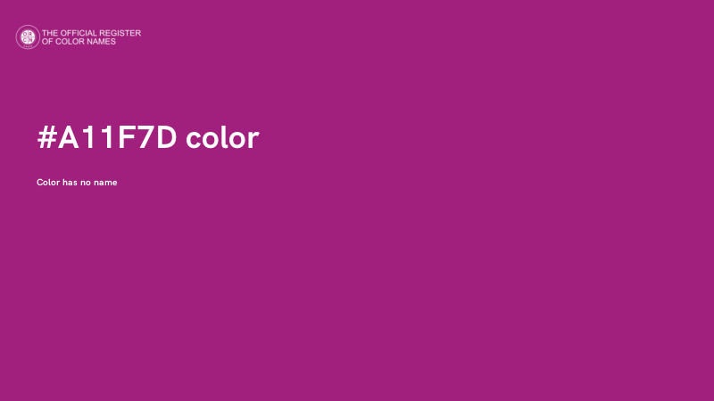 #A11F7D color image