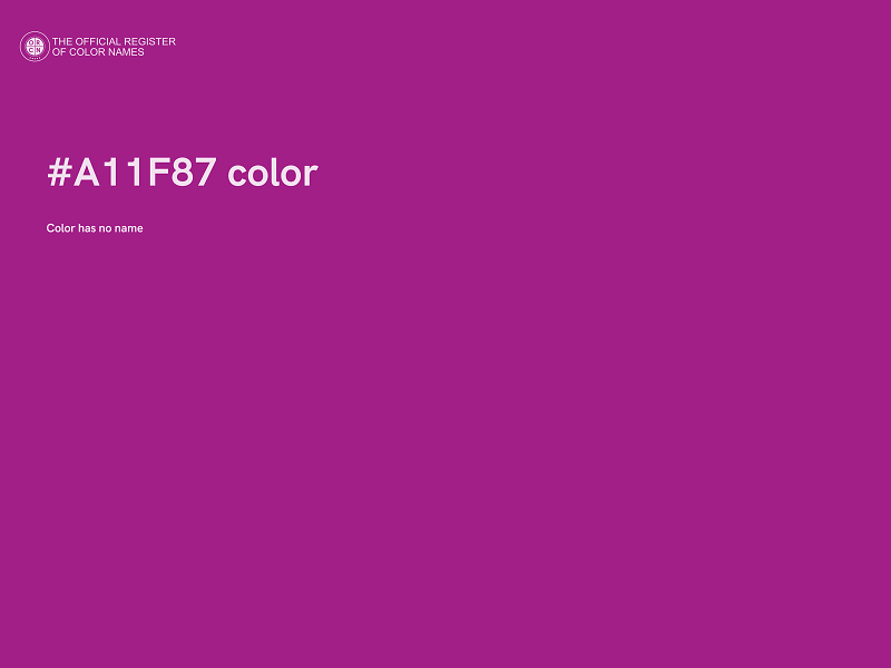 #A11F87 color image