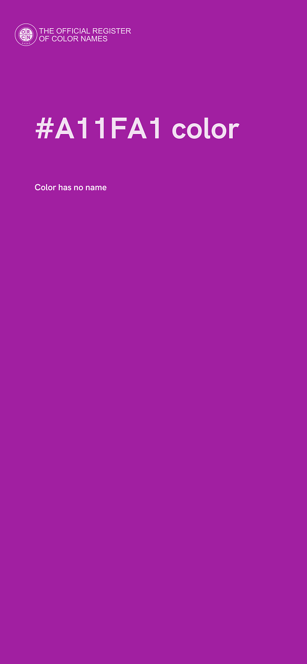 #A11FA1 color image