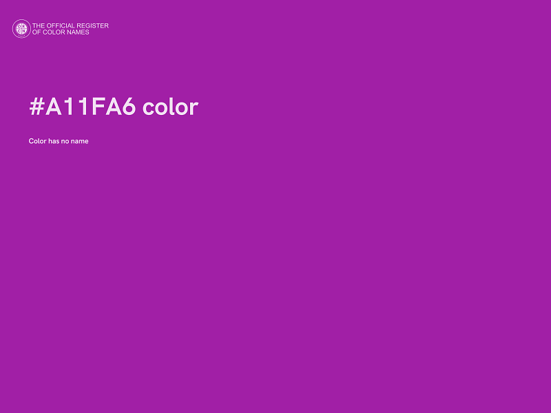 #A11FA6 color image