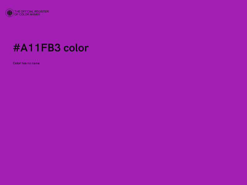 #A11FB3 color image