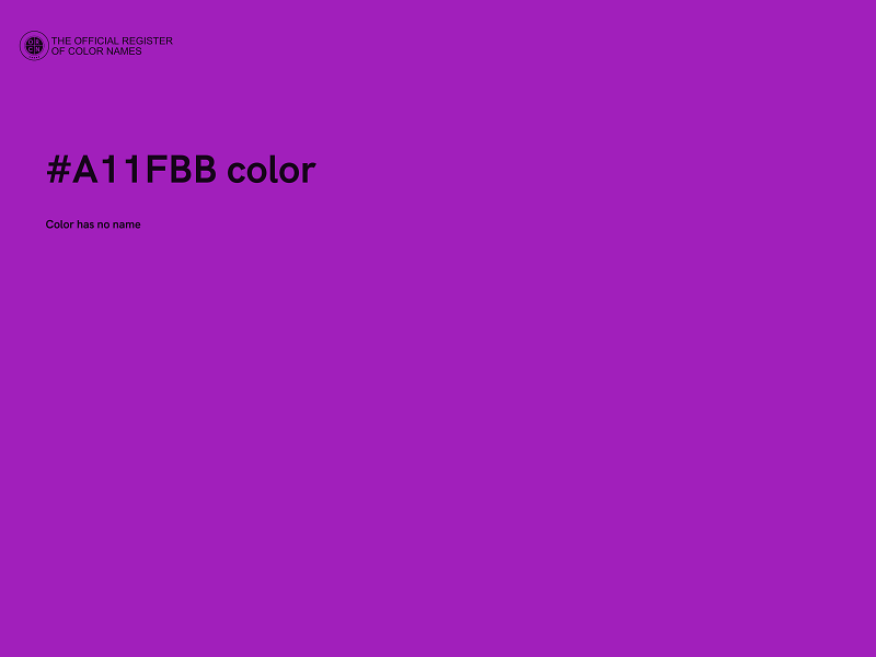 #A11FBB color image
