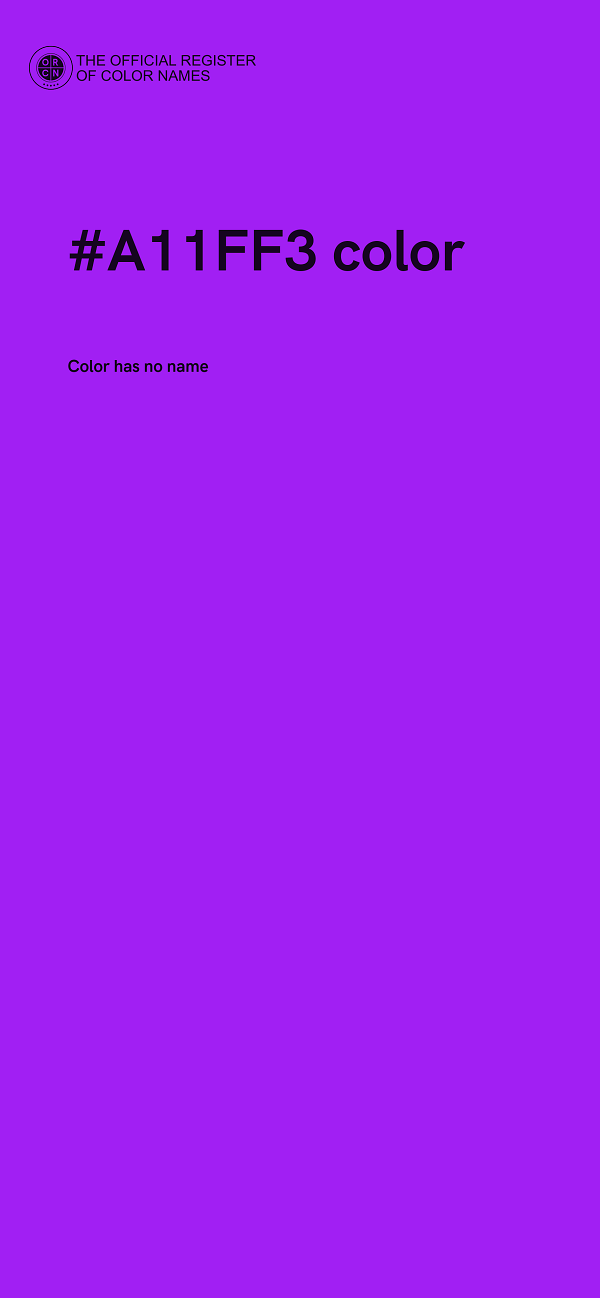 #A11FF3 color image