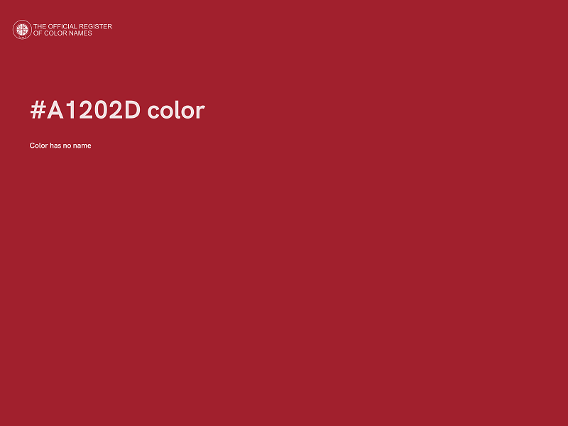 #A1202D color image