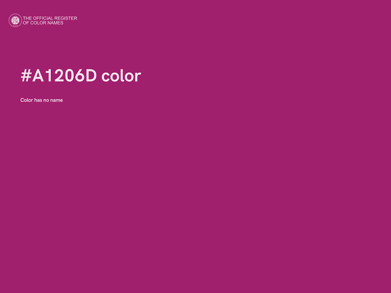 #A1206D color image