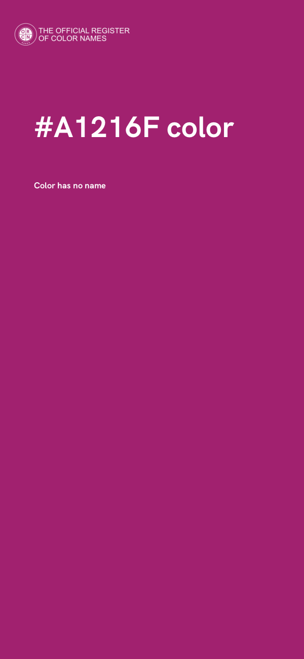 #A1216F color image