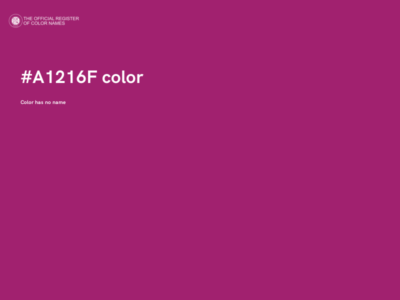 #A1216F color image