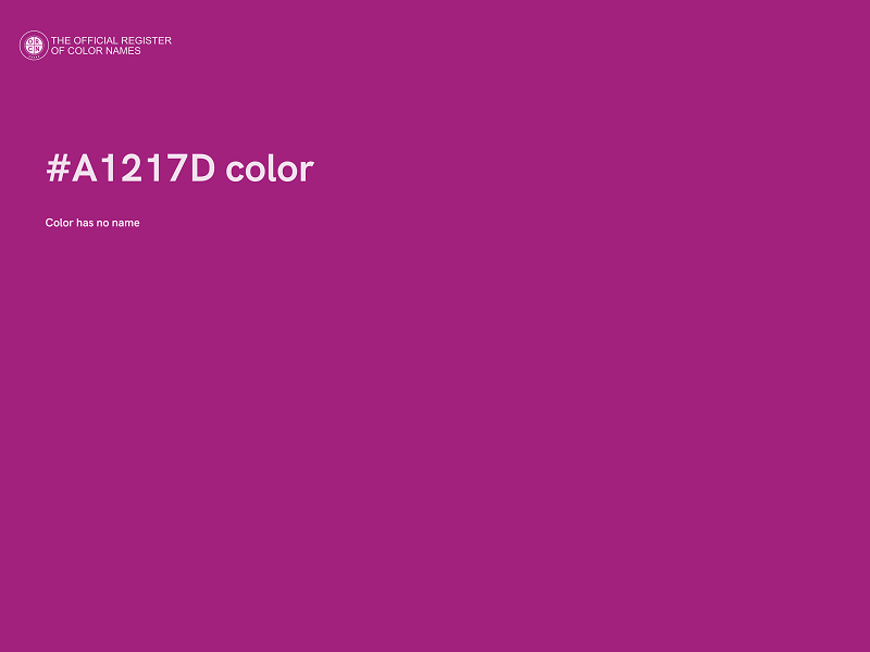#A1217D color image