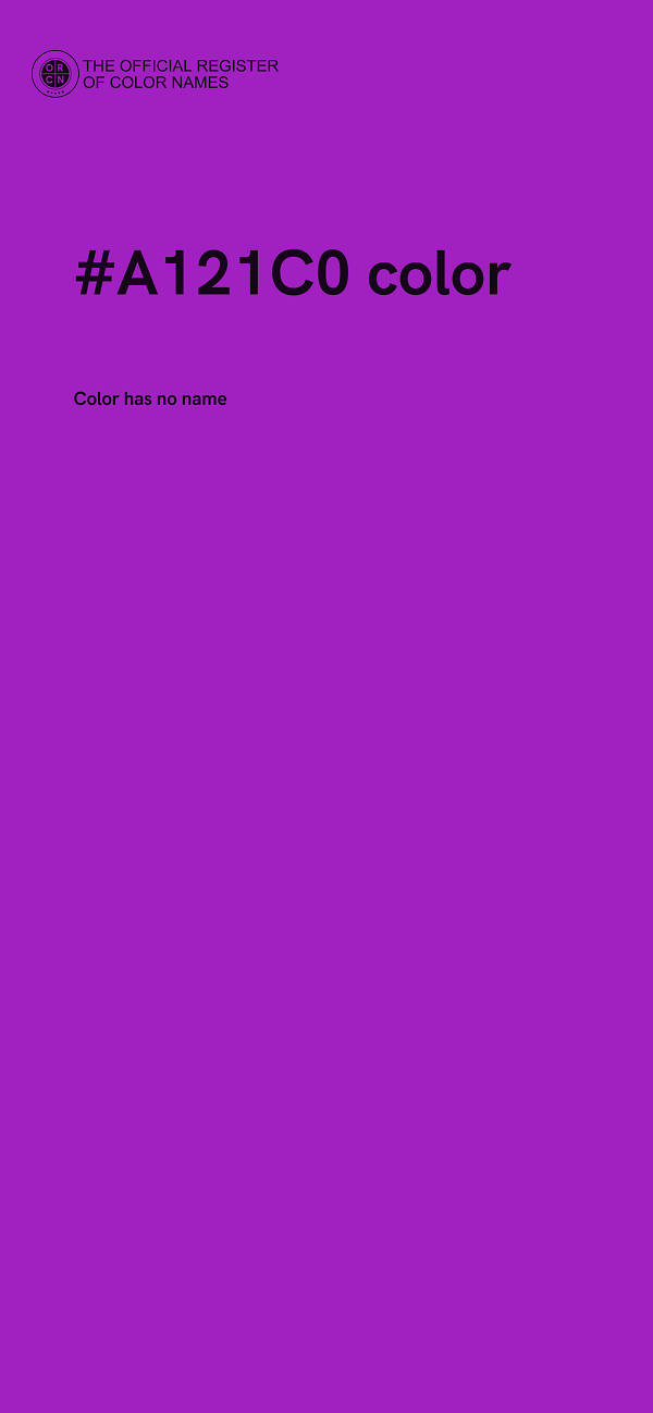 #A121C0 color image