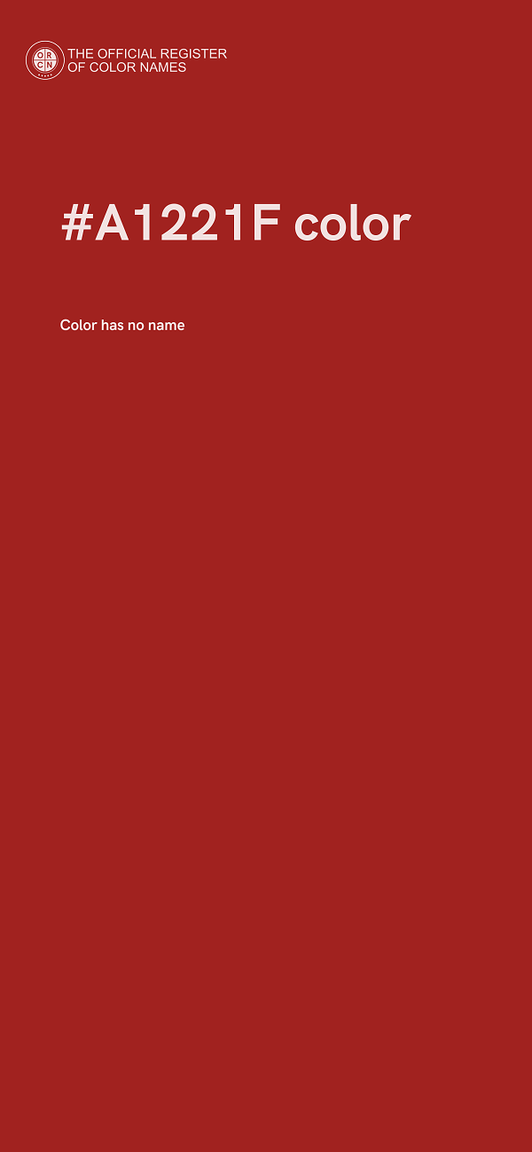 #A1221F color image