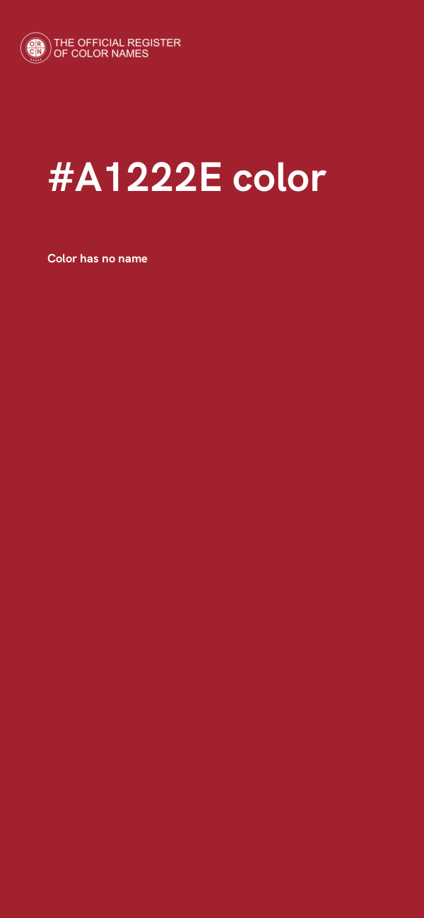 #A1222E color image