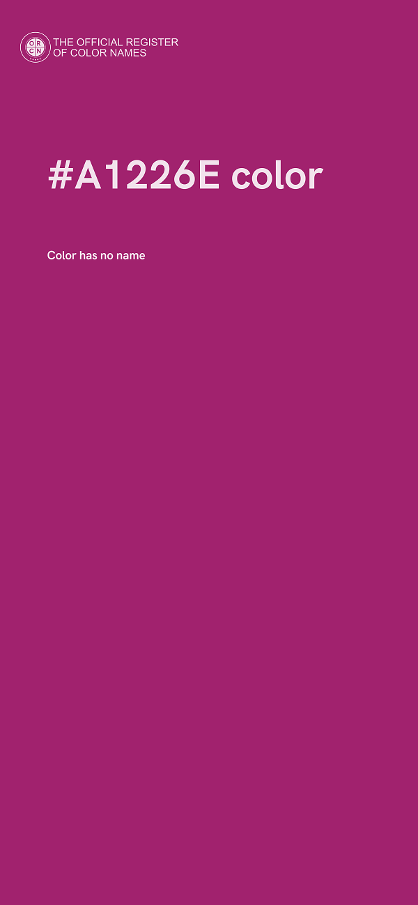 #A1226E color image
