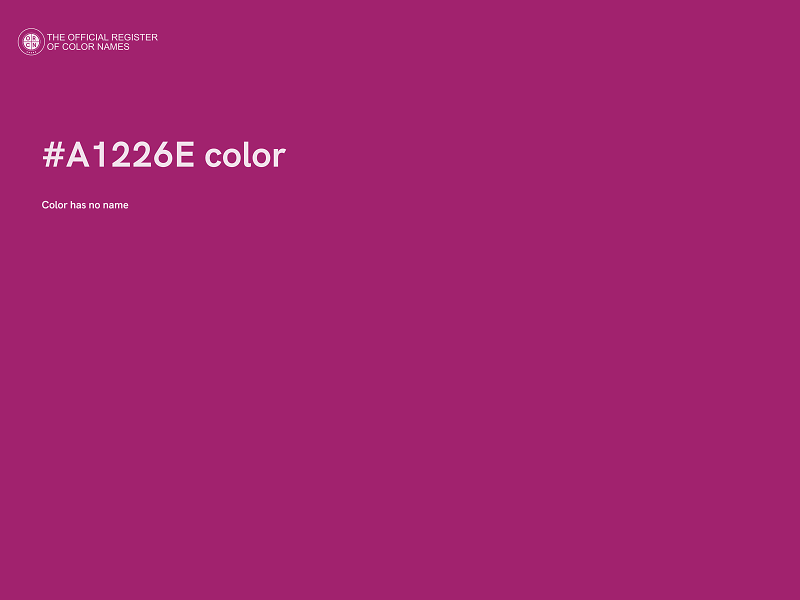 #A1226E color image