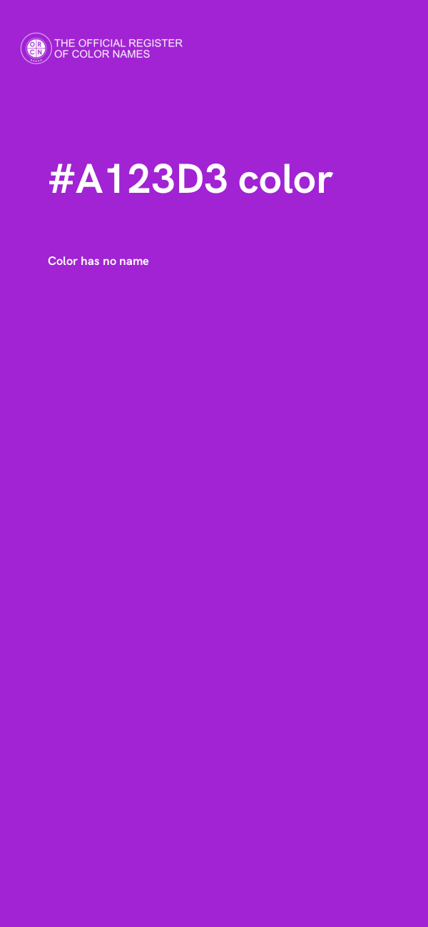 #A123D3 color image