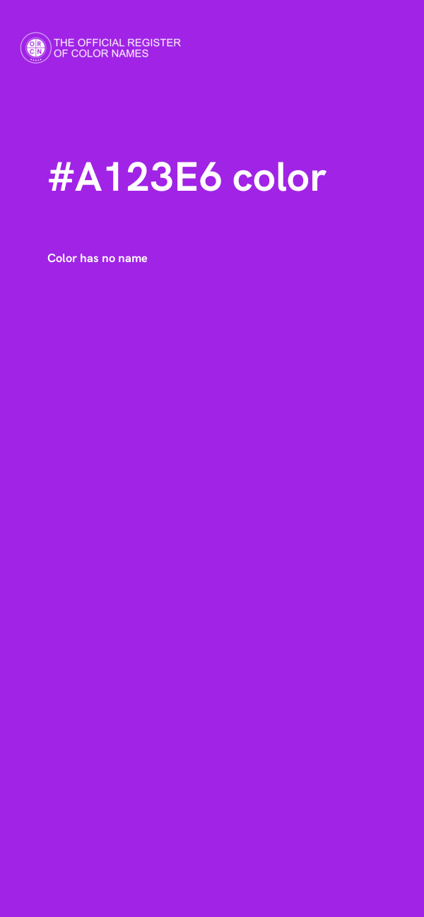 #A123E6 color image