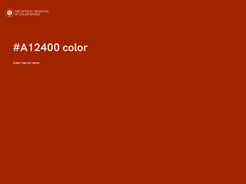 #A12400 color image