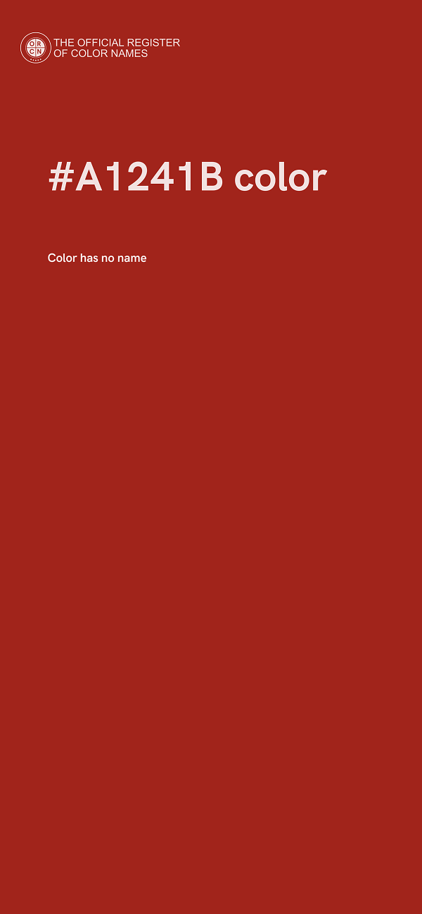 #A1241B color image