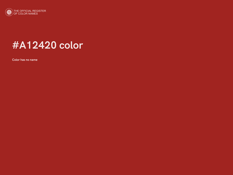 #A12420 color image