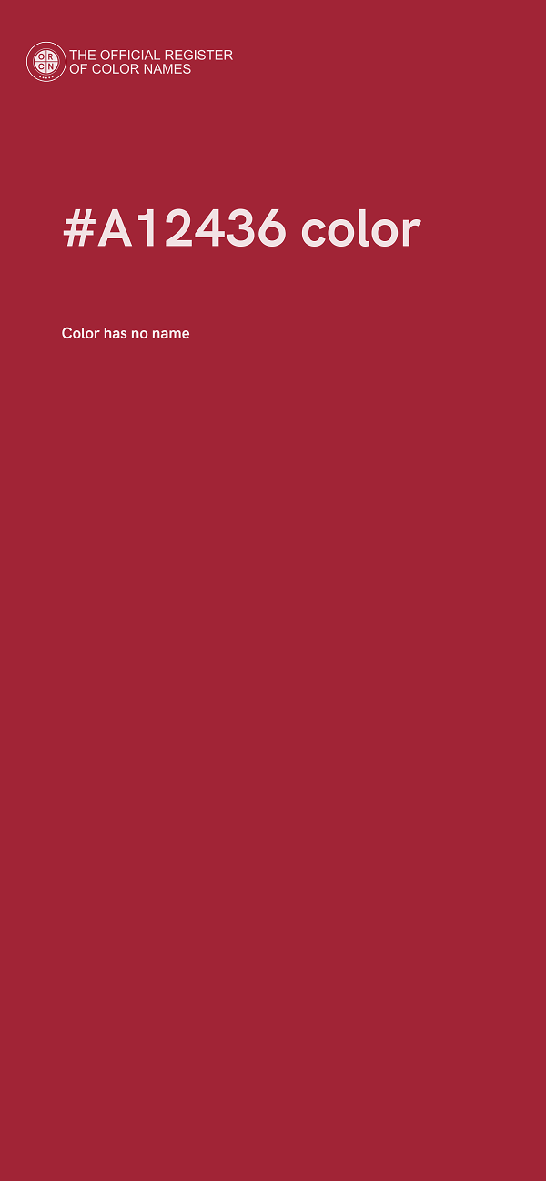 #A12436 color image