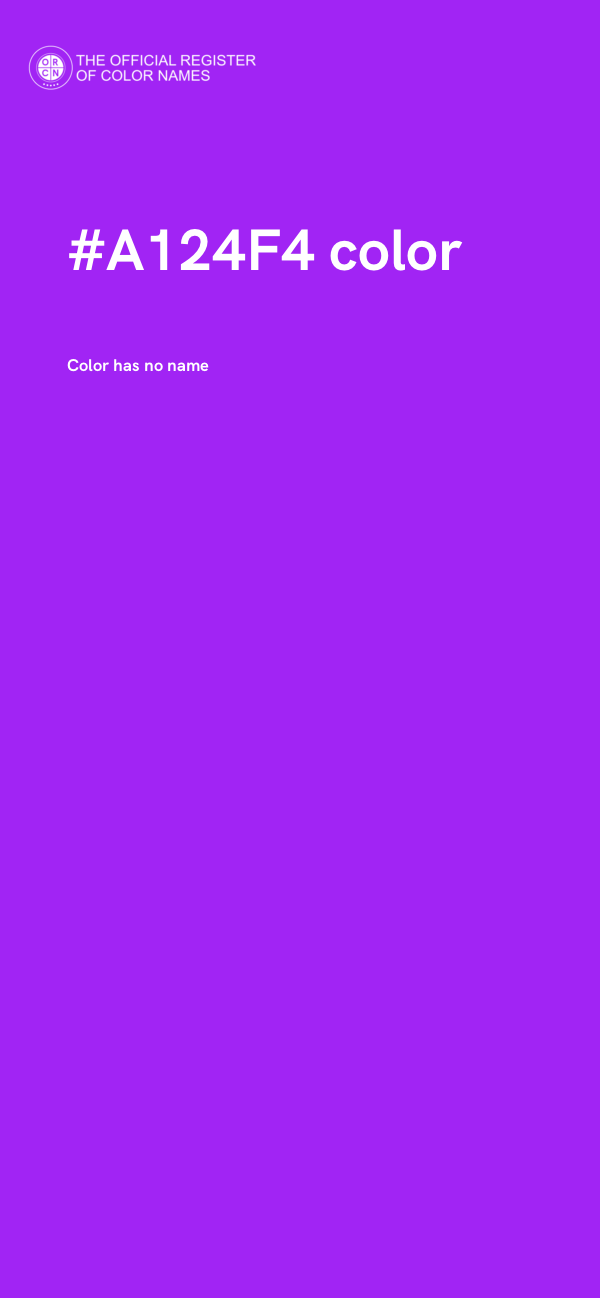 #A124F4 color image