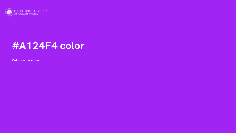 #A124F4 color image