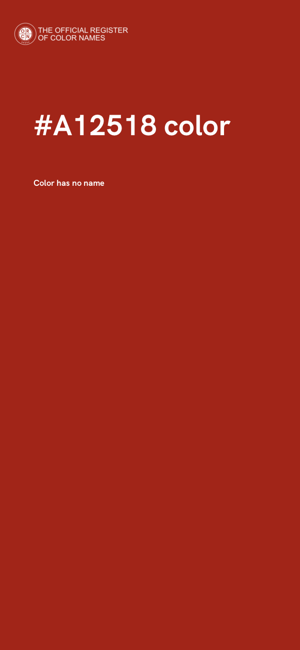 #A12518 color image