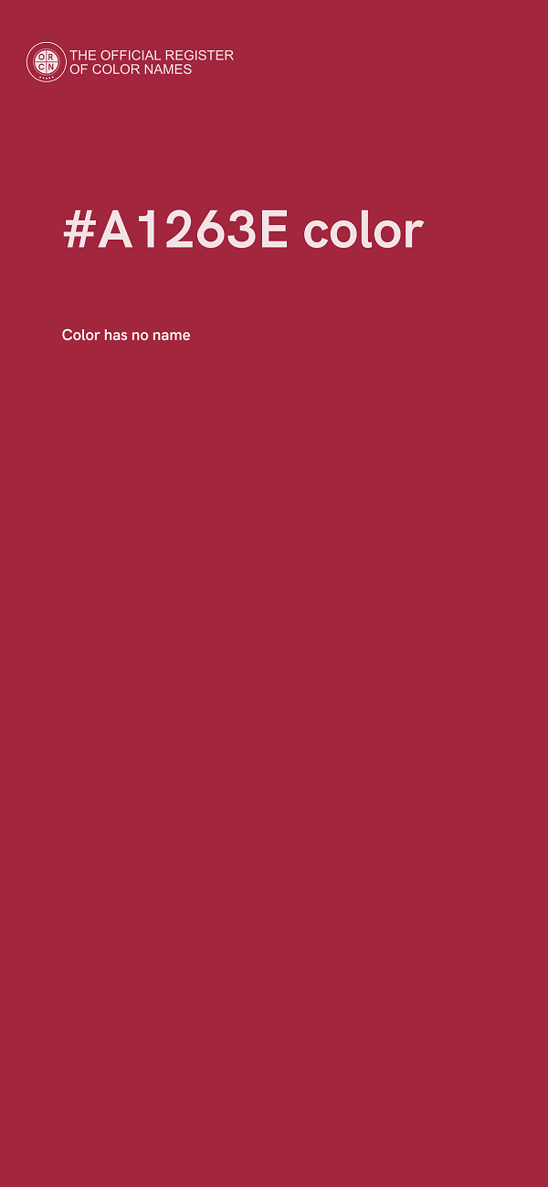 #A1263E color image