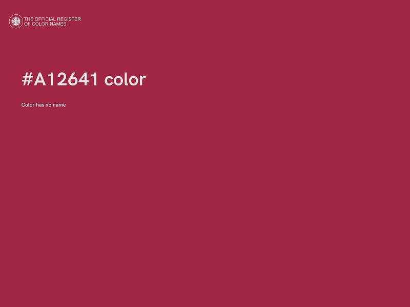 #A12641 color image