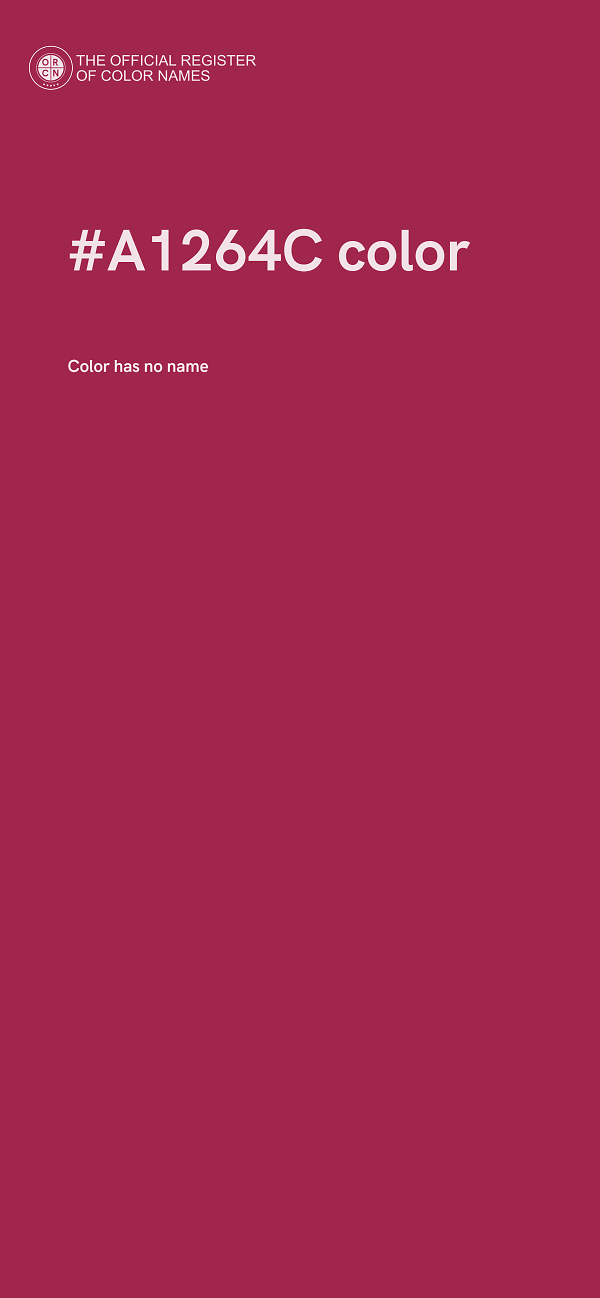 #A1264C color image