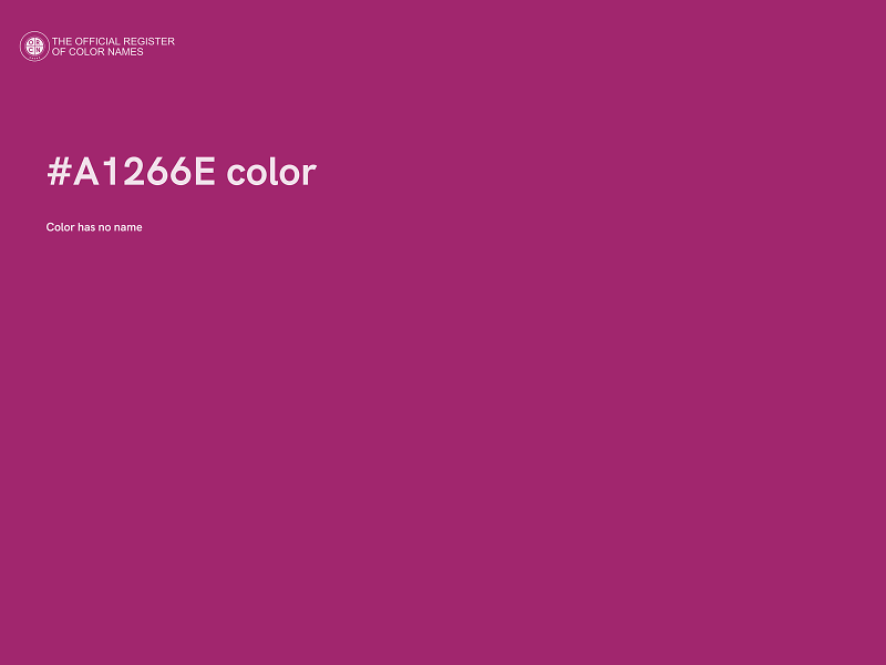 #A1266E color image