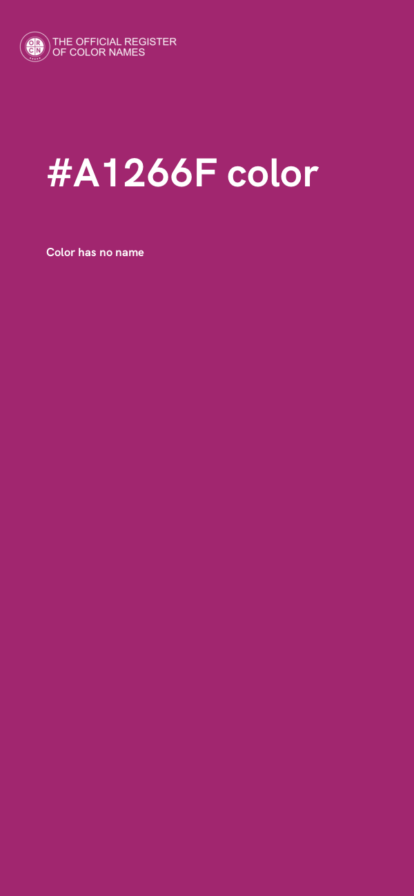 #A1266F color image